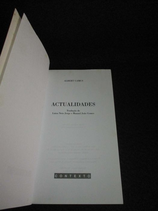 Livro Actualidades Albert Camus