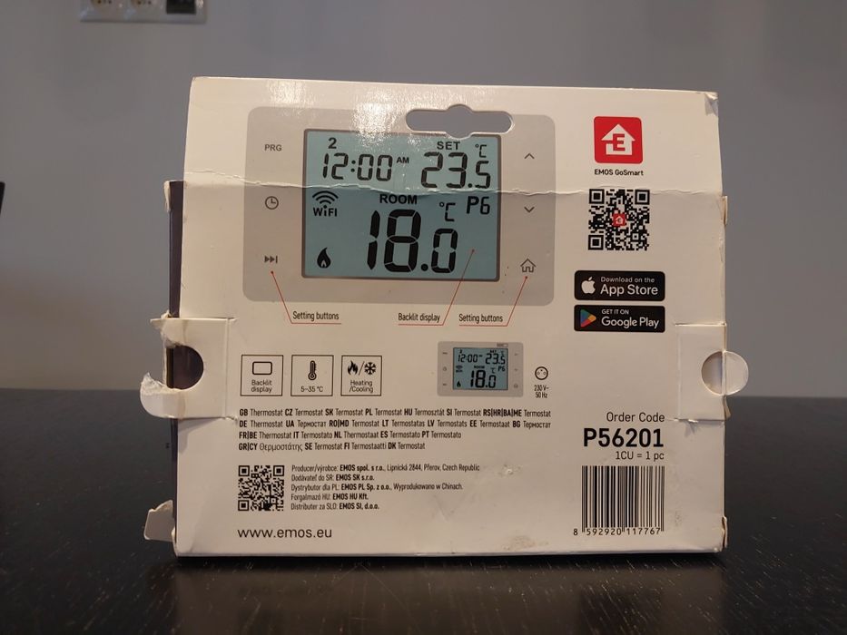 Inteligentny termostat pokojowy przewodowy GoSmart z WiFi Tuya EMOS