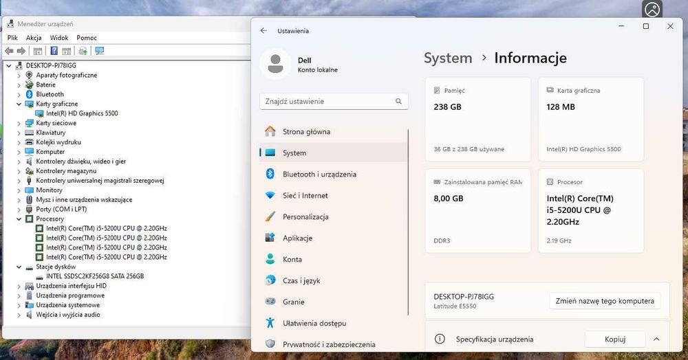 Dell Latitude E5550 / i5 / 8GB-RAM / SSD-256GB