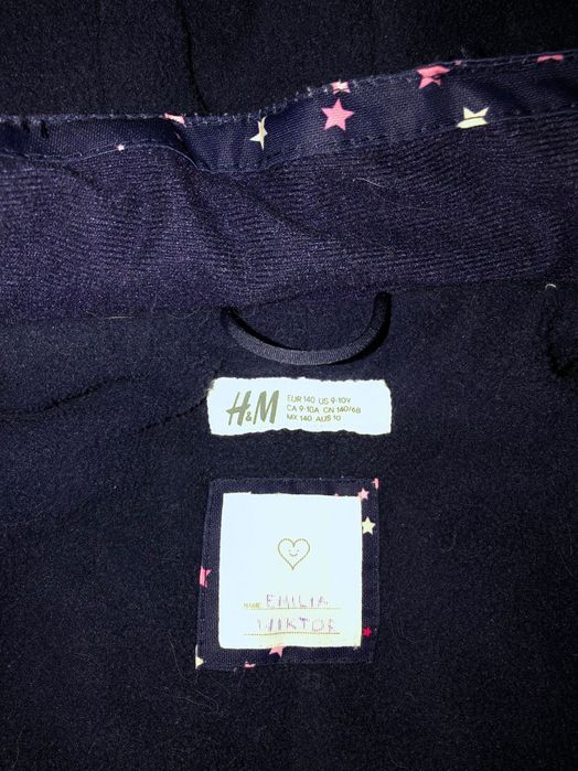 Kurtka zimowa  dziewczęca H&M 9-10 lat