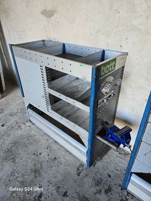 2x BOTT zabudowa serwisowa regał półka szuflady, imadło, transport