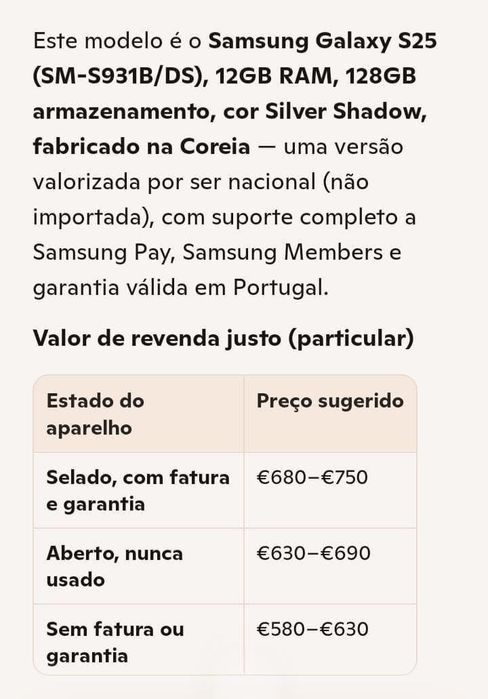 Samsung Galaxy S25 128 Gb