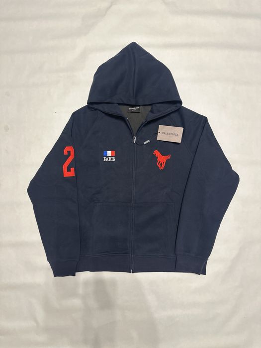 Balenciaga Polo Zip Hoodie Paris 22 M баленси зипка баленсиага зипка