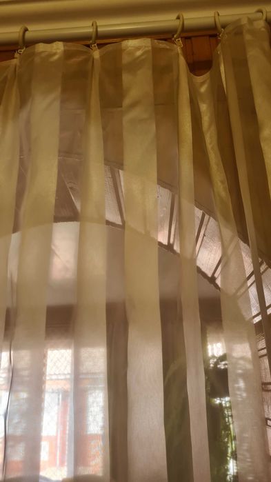 Тюль шифонова з полосками