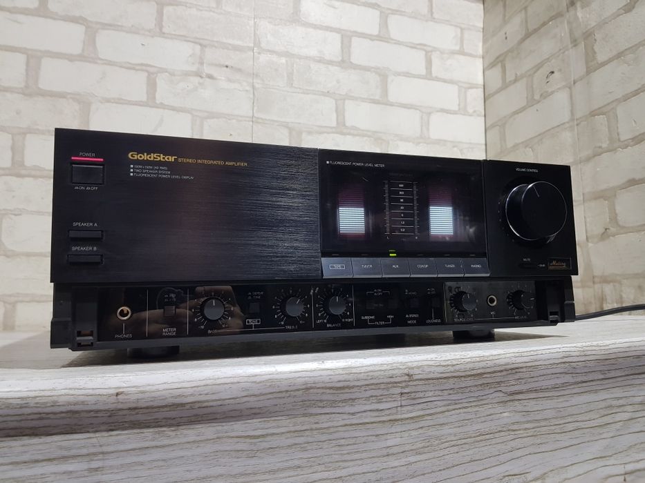 12 кг! Hi-Fi Стерео підсилювач GoldStar GSA 9320, *2x140 Вт, б/у з Нім