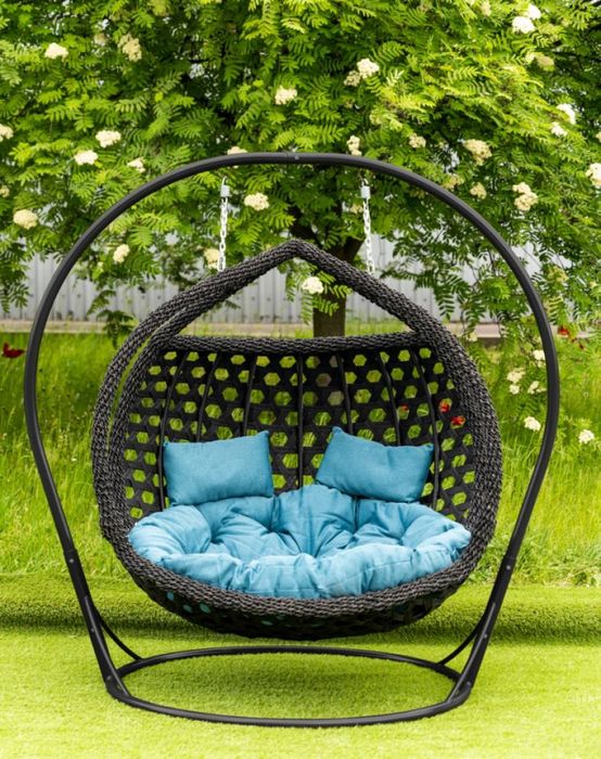 АКЦИЯ ! Садовая качель Галант. Подвесное кресло кокон гамак из ротанга