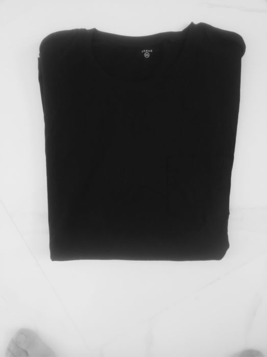 Koszulka t shirt bawełniany 3xl gładki czarny