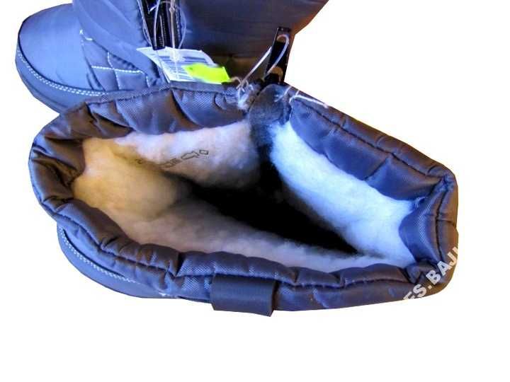 BUTY OCIEPLANE dziecięce kozaki dla chłopca ŚNIEGOWCE r. 28 szare