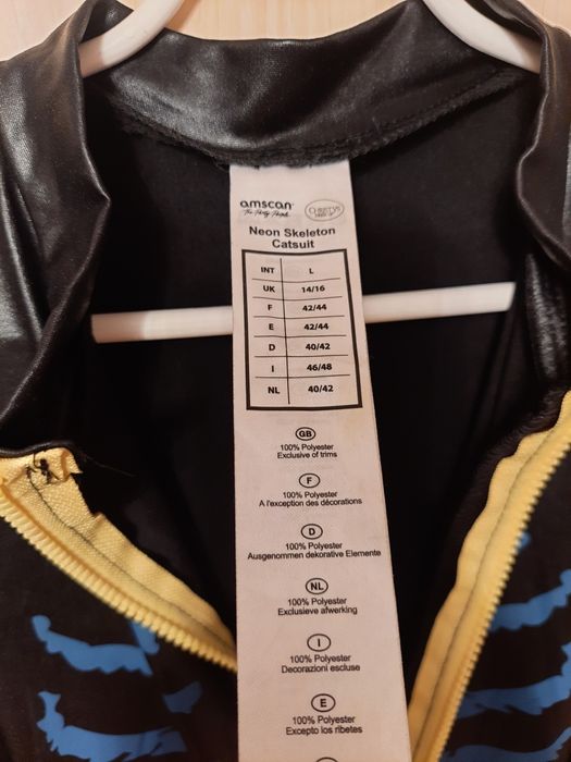 Strój przebranie kombinezon szkielet damski L Amscan