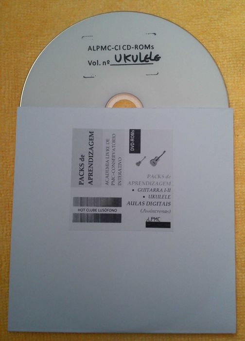 Pack Aulas Digitais - CD/DVD-Rom Guitarra, Cavaquinho, Ukulele, Braguesa