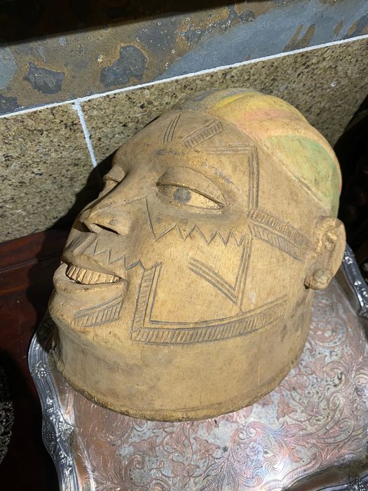 Máscara Tribal Maconde 28 cm Mapico Moçambique Anos 50