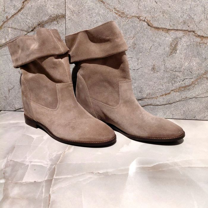 Замшові  полу сапожки