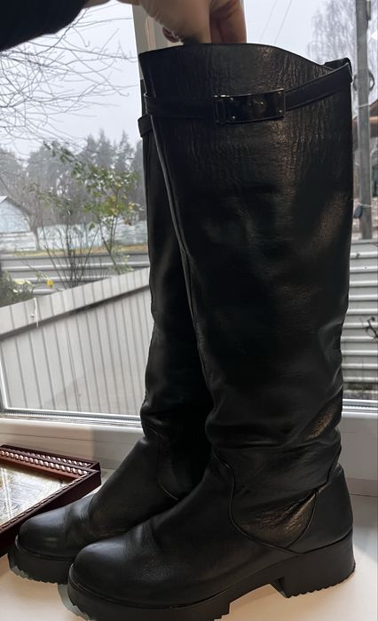 Чоботи зимові шкіряні, 38 розмір