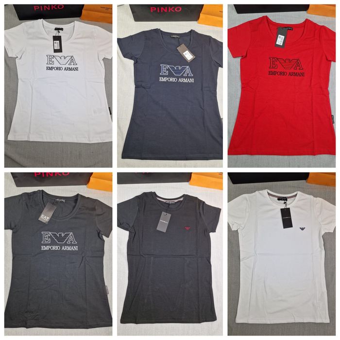 damska koszulka armani kolory