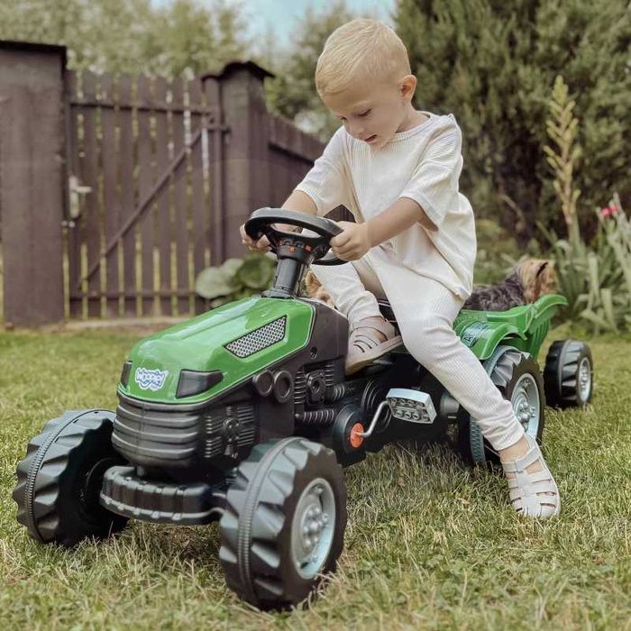 WOOPIE Traktor na Pedały Farmer GoTrac MAXI z Przyczepą – Zielony