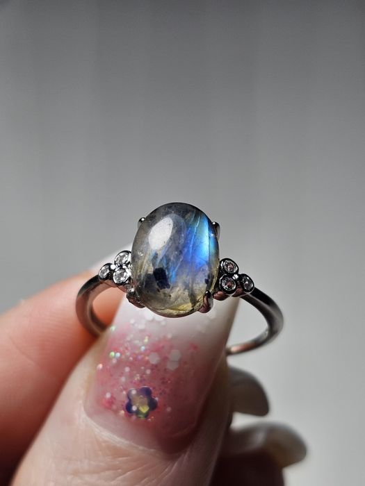 Labradoryt naturalny Pierścionek