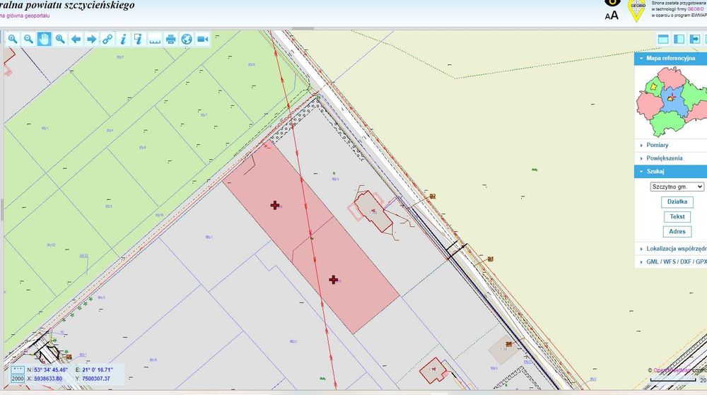 Działka budowlana Lipowa Góra Wschodnia 2x1250m2 blisko Szczytna