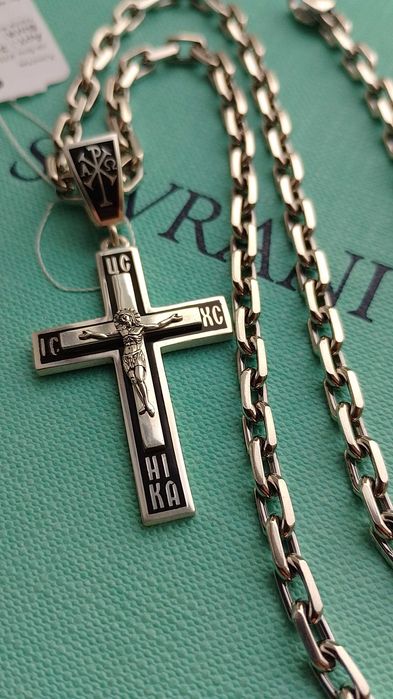 30 гр по 165 Серебряная якорная цепочка 55 60 чернение якірний ланцюг