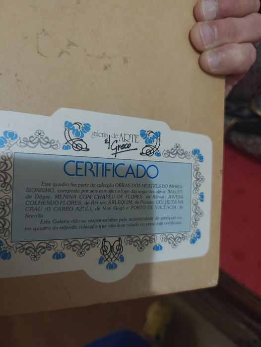 Quadro "Ballet" – Edgar Degas – Esmalte a Fogo – Com Certificado