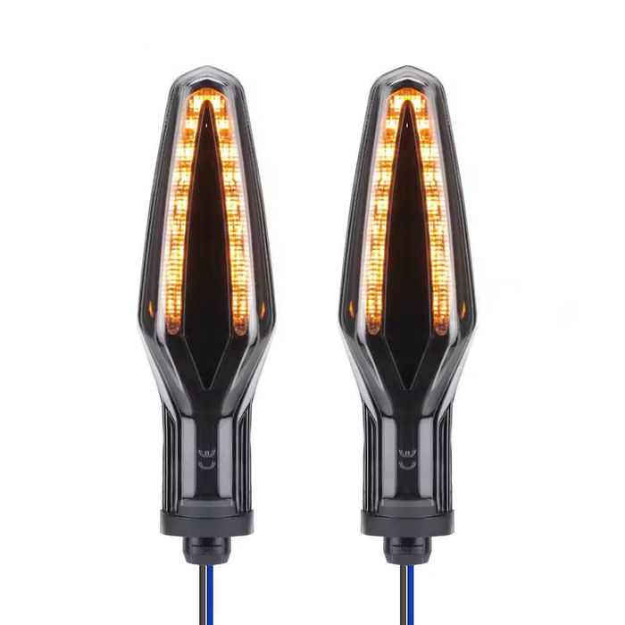 Par de Piscas LED para motos BMW - luz âmbar fumada