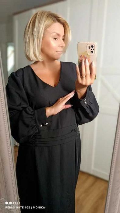Nowa czarna sukienka polski producent plus size