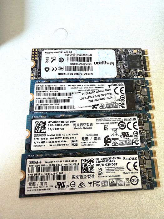 VENDO Discos usados M.2 e Nvme 128Gb