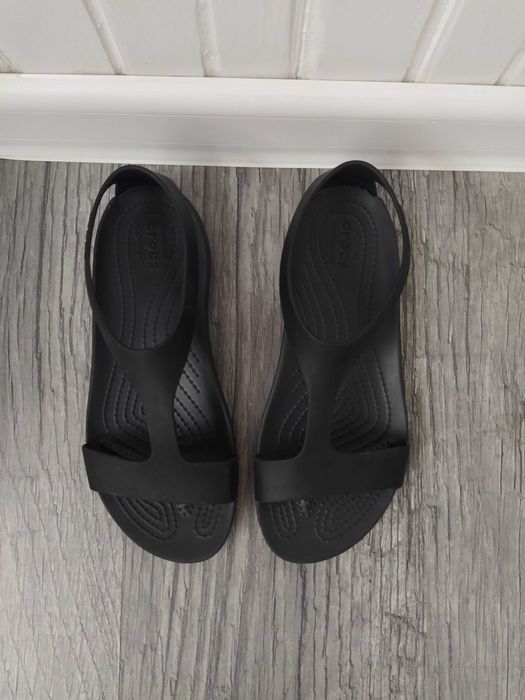 Czarne sandały Crocs Serena roz. W6 36/37 oryginalna pianka Croslite