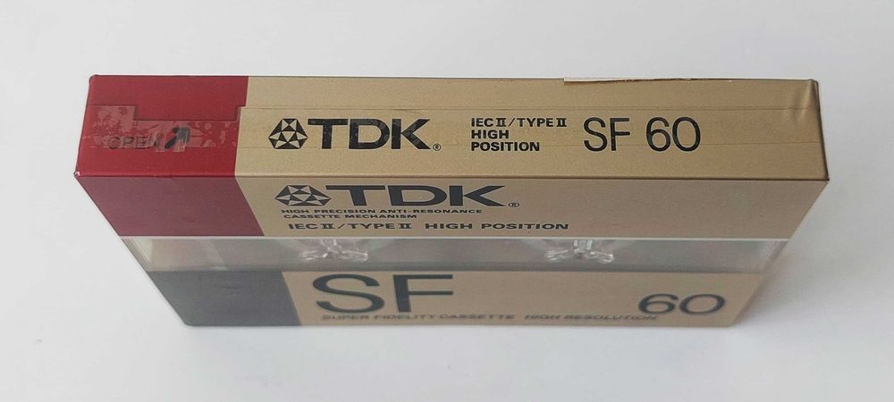 Audio cassete TDK SF 60 IECII/TypeII de 1988 (SELADA)