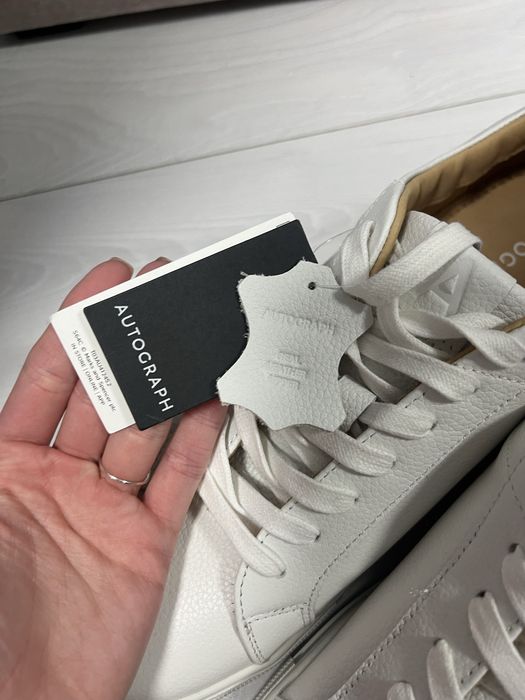 Кеди білі кросівки шкіряні чоловічі autograph