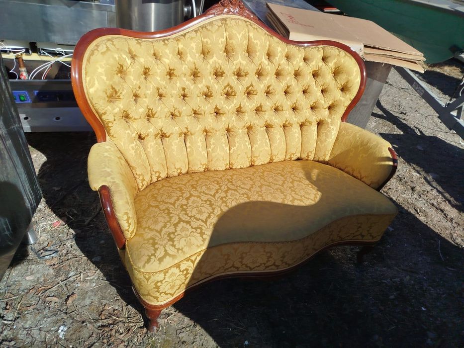 sofa kanapa retro Prl vintage glamour styl ludwika