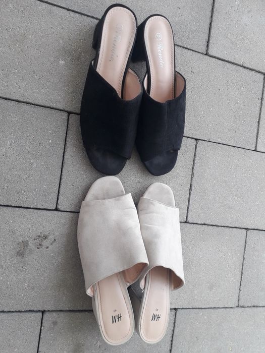 Buty sandały słupek 39 i 40 dwie pary