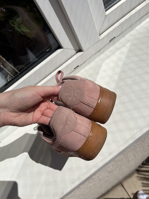Nike Air Force 1 suede pink różowe