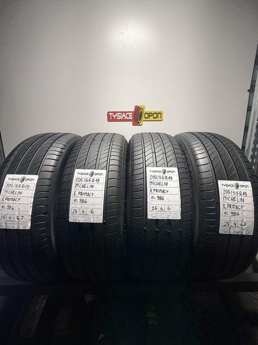 Opony letnie Michelin 205/55R19 XL komplet używanych opon #L986 205551