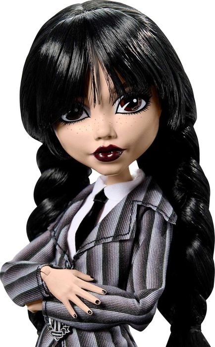 Лялька Монстер Хай Венздей Аддамс у шкільній формі Monster High X Wednesday Addams Doll HXJ04 Mattel Оригінал