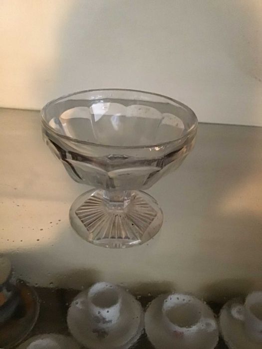 copo antigo largo baixo para champanhe