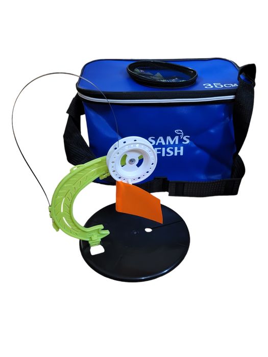 Набір Жерлиця Щука з фіксатором 10 та 15шт + сумка Ева 35см