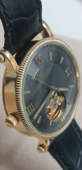 Relógio kolber geneve automatic open face tourbillon