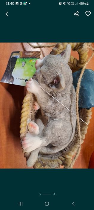 Zawieszka kotek w koszyku