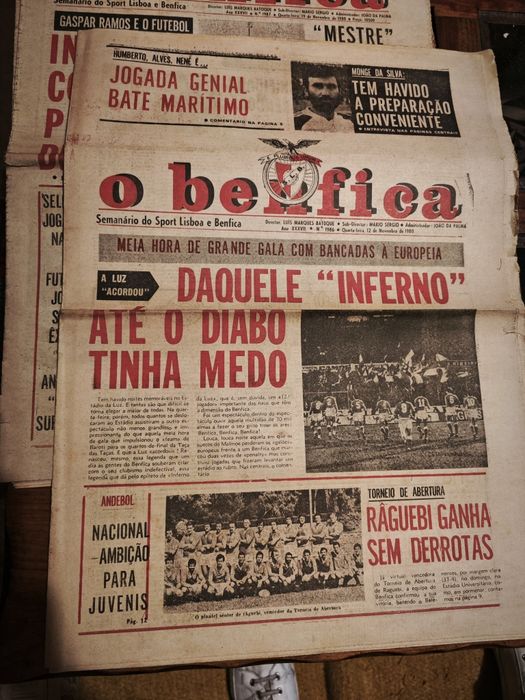 Soberba colecção do jornal O Benfica