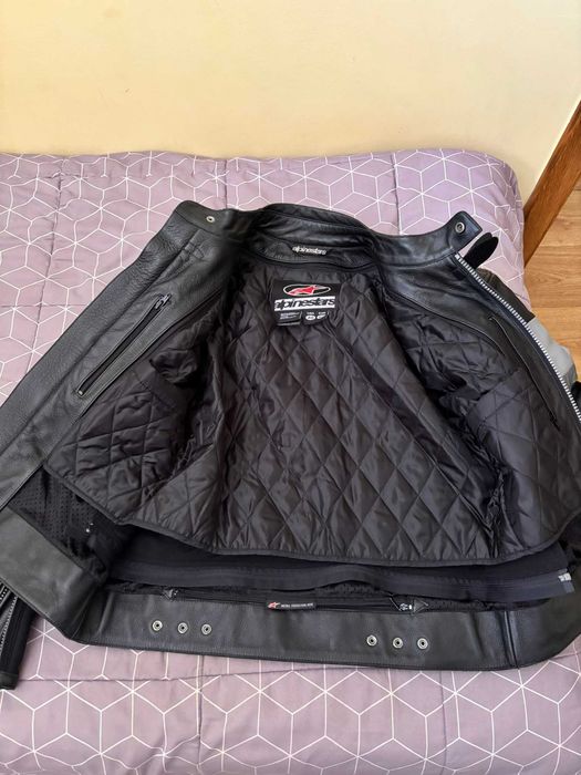 Casaco de Couro Alpinestars Original - Tamanho EUR 50 (M/L) - Com Proteções - Como Nova