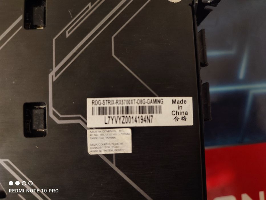 Видеокарта rx 5700 xt asus rog strix