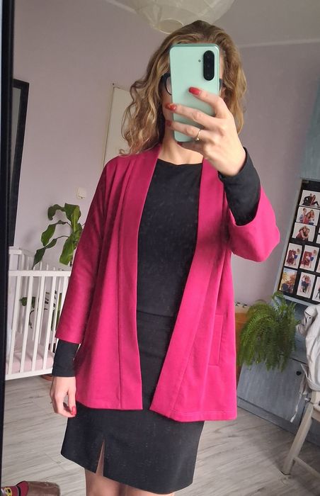 Żakiet kardigan magenta