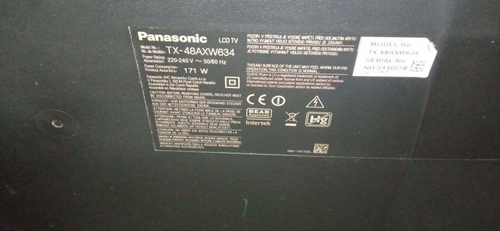Телевізор 48" 4K UHD Smart tv Panasonic із діагоналлю 48 дюймів
Телеві