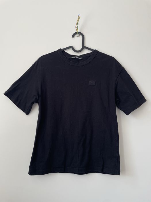 Acne Studios czarny krótki t-shirt, koszulka damska
