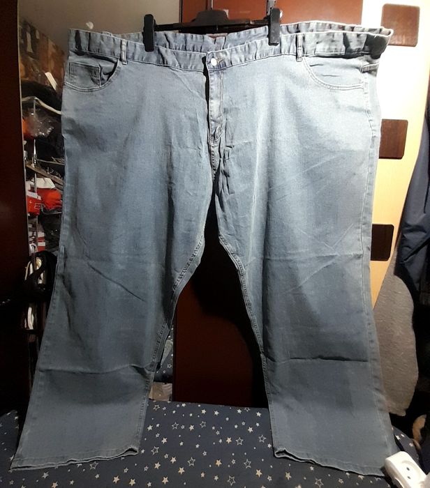 Ого-го какой размерчик новые Мужские стрейчевые джинсы батал 8XL,