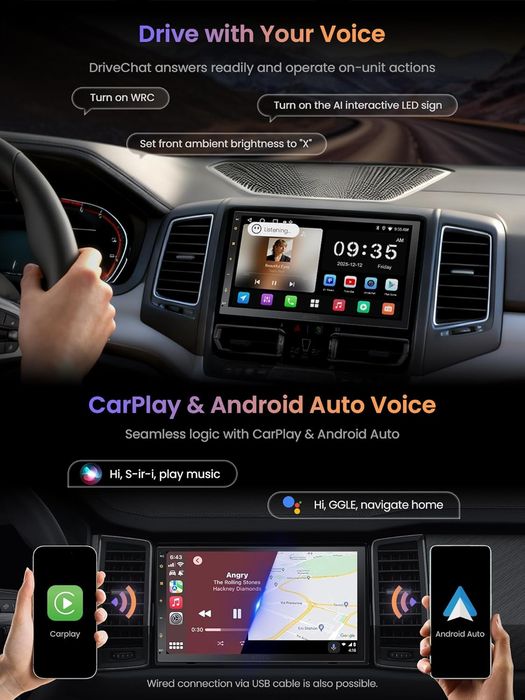 ATOTO A5LG209T 9" автомагнітола 2 DIN  Android, 2+32G, бездротовим CarPlay та Android Auto