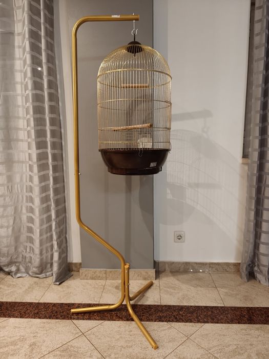 Gaiola + pé para pássaros
