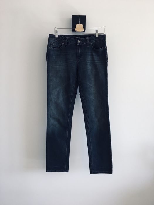 Spodnie jeansy basic grafit szare proste klasyczne