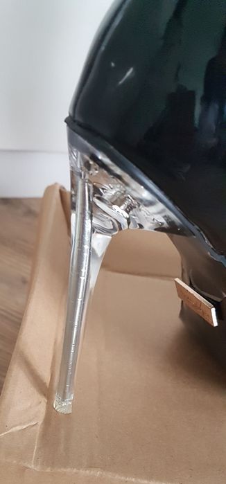 Piękne szpilki transparentne roz 36 obcas 11cm