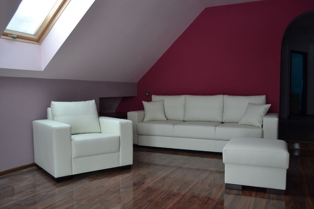Kanapa sofa rozkładana Senator prawdziwa naturalna skóra ! Producent